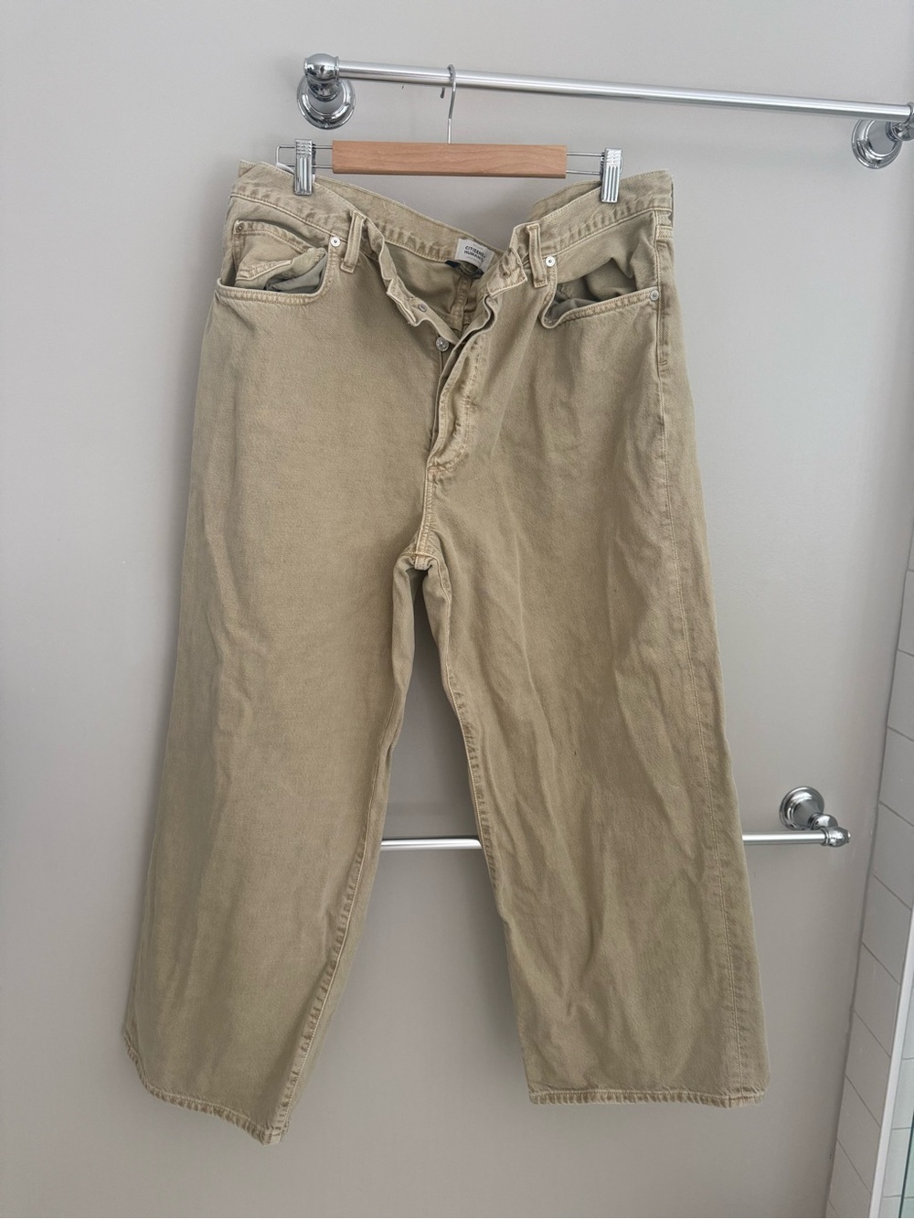 Citizens of humanity wide leg high rise khaki jeans